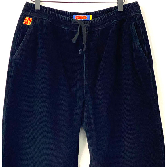 Empyre Other - Empyre Men's Relax Loose Fit Black Corduroy Skate Pants Elastic Waist Large